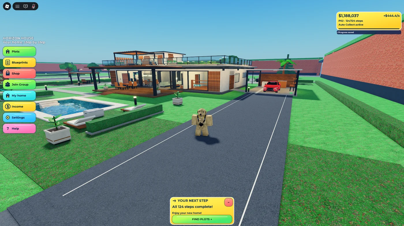 Dream Villa Tycoon completed modern house